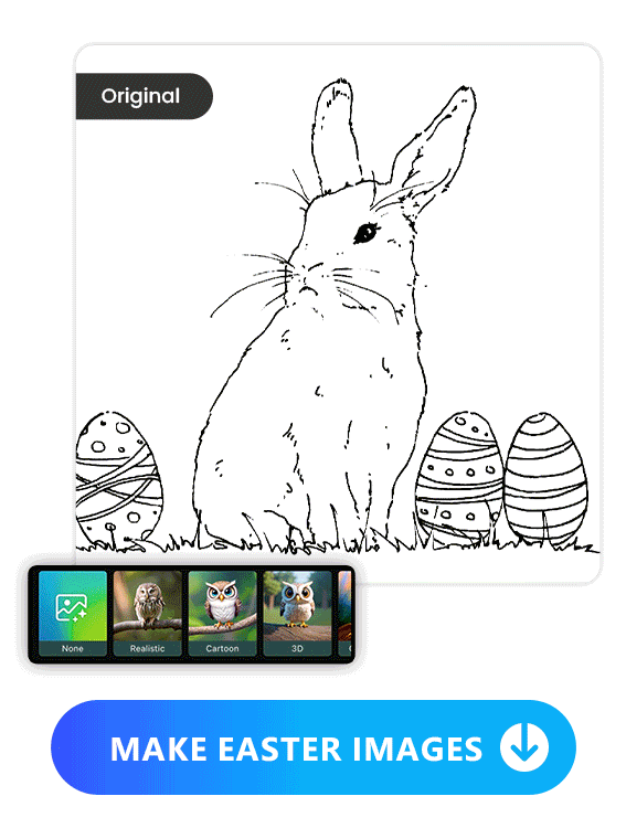 turn a sketch to images in realistic, cartoon, oil painting and watercolor styles